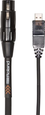 Roland USB-A to XLR (Female) Interconnect Cable, 10ft / 3m in Black