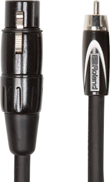 Roland RCA to XLR (Female) Interconnect Cable, 10ft / 3m in Black