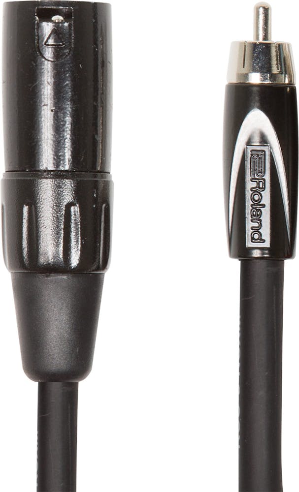Roland RCA to XLR (Male) Interconnect Cable, 10ft / 3m in Black
