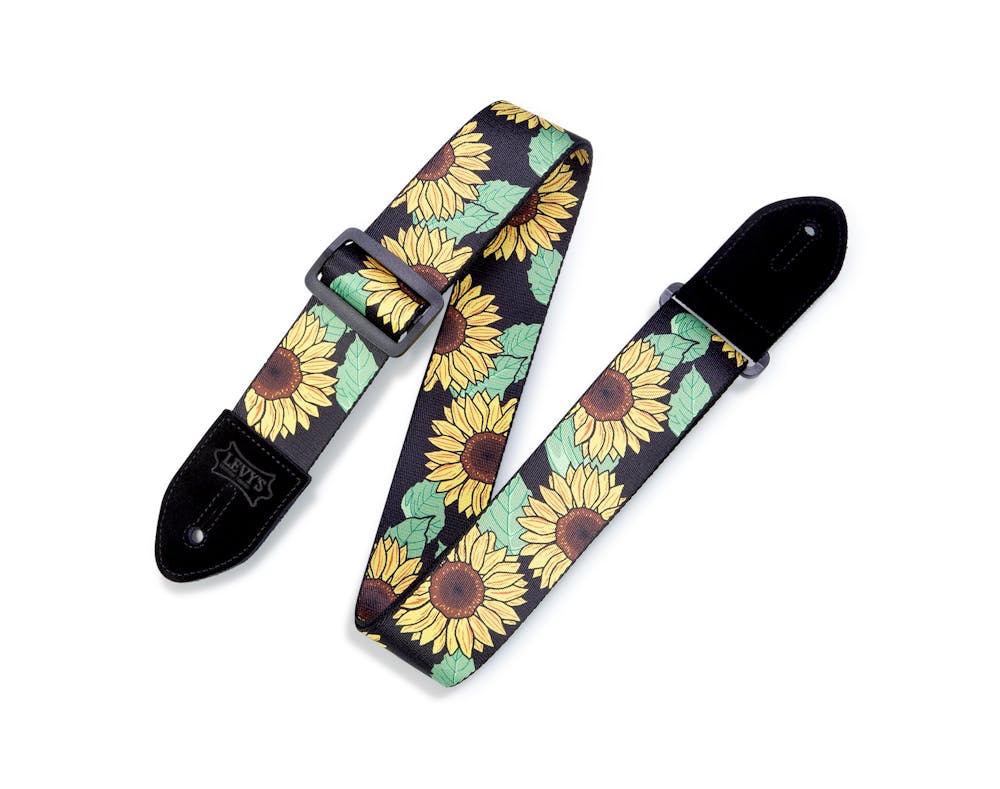 Levy's Prints Polyester Guitar Strap - Sunflower