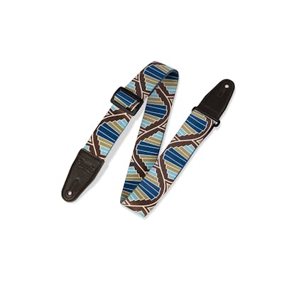 Levy's Polyester Sublimation Prints Guitar Strap - Brown-Blue
