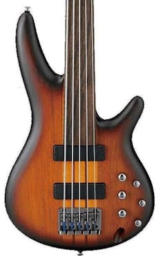 Ibanez SRF705 5 String Fretless Bass in Brown Burst Flat