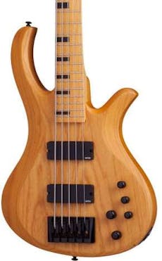 Schecter Riot Session-5 Bass Guitar in Aged Natural Satin