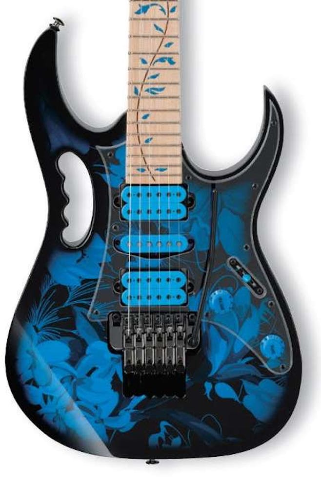 Ibanez Premium JEM77P Steve Vai Guitar in Blue Floral Pattern