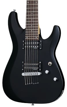 Schecter C-7 Deluxe7 String Guitar in Satin Black