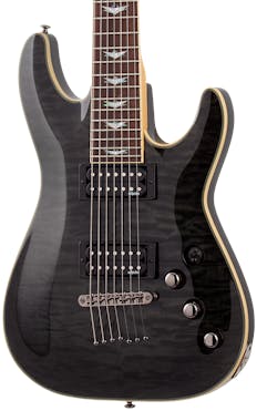 Schecter Omen Extreme 7 Electric Guitar in See-Thru Black