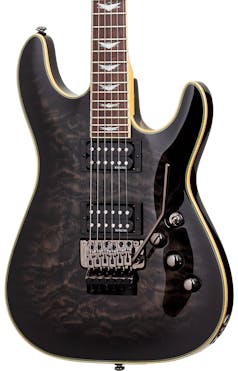 Schecter Omen Extreme 6 FR Electric Guitar in See-Thru Black