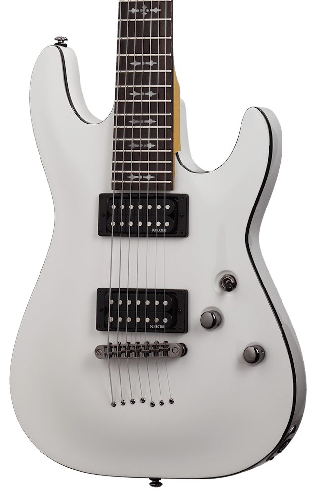 Schecter Omen 7-string Electric Guitar in Vintage White