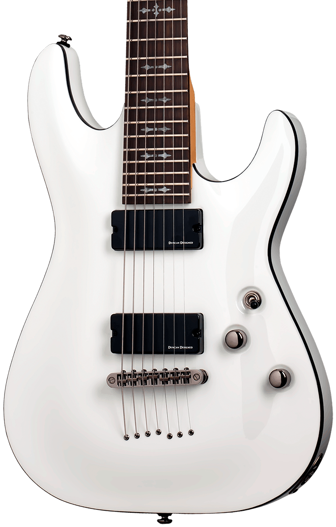 schecter demon 7 white