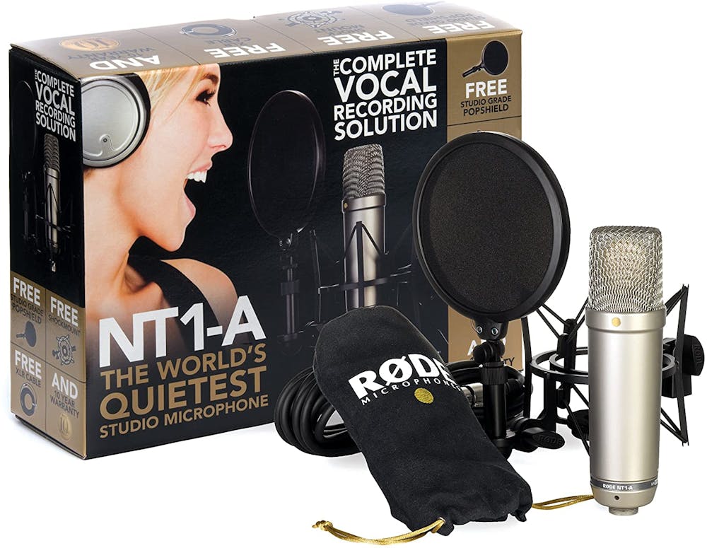 Rode NT1-A Cardioid Condenser Microphone Complete Vocal Recording Solution