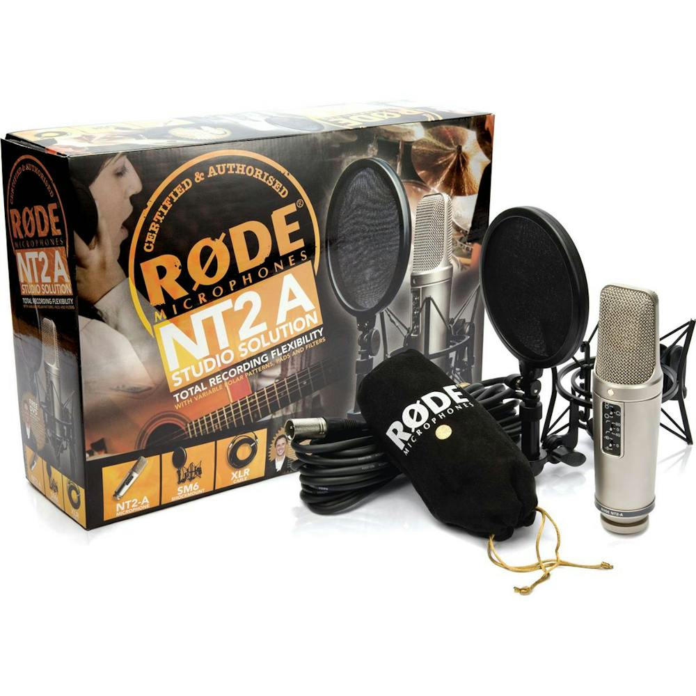 Rode NT2-A Multi-Pattern Condenser Microphone Studio Solution with Accessories