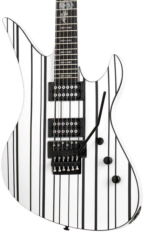 Schecter Synyster Gates Standard in White with Black Pinstripes