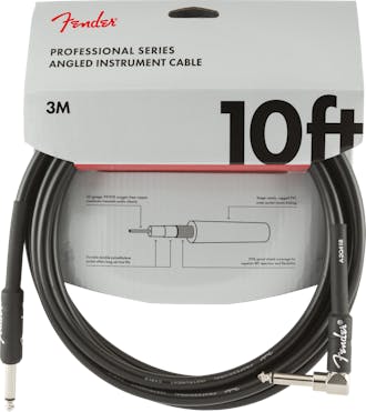 Fender Professional Series Instrument Cable Straight-Angle 10' in Black