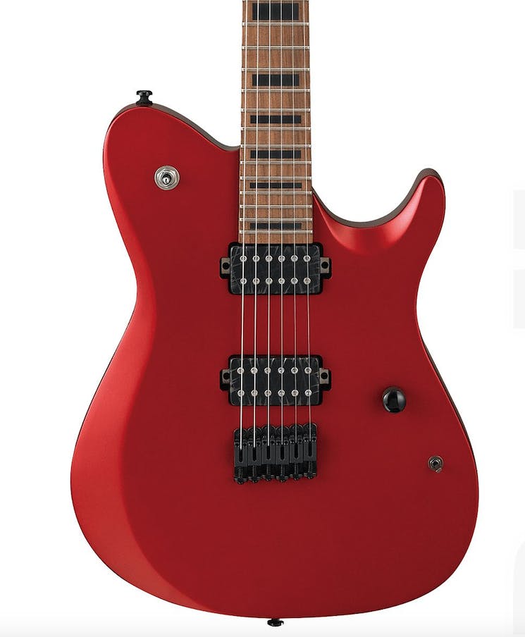 matte red guitar