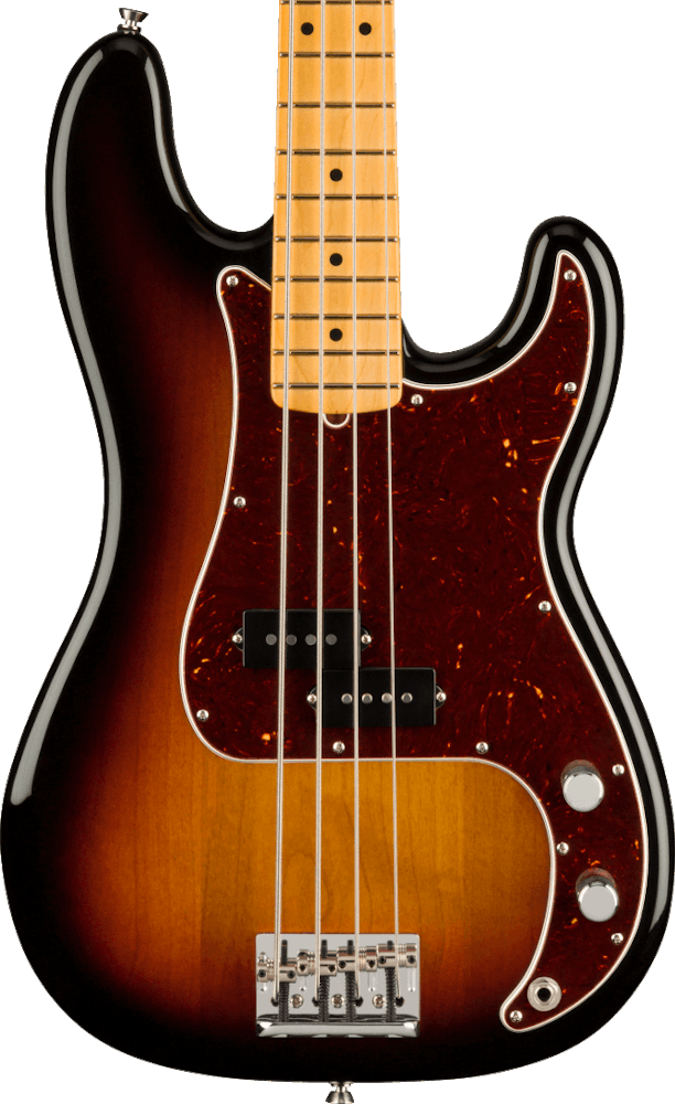 Fender American Professional II Precision Bass in 3 Tone Sunburst with Maple Fingerboard