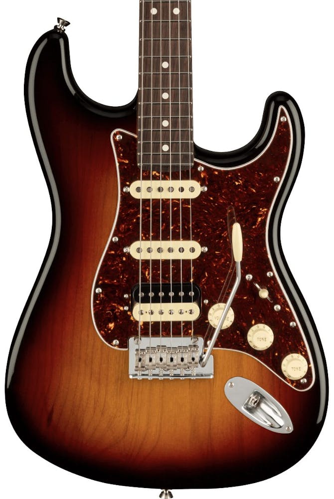 Fender American Professional II Stratocaster HSS in 3-Tone Sunburst with Rosewood Fingerboard