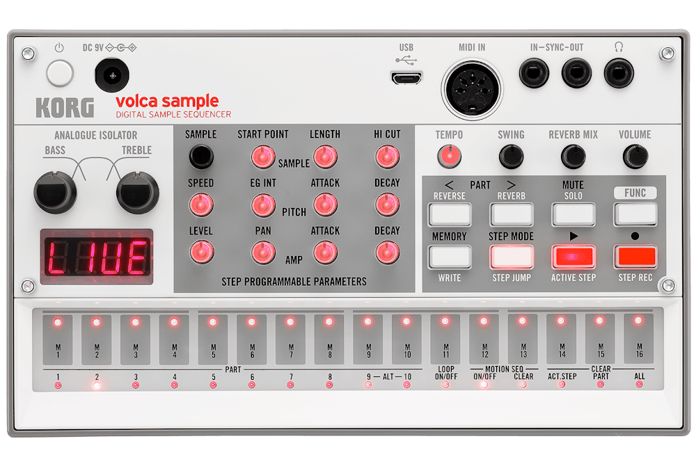 Korg Volca Sample 2 drum machine sequencer