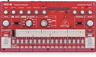 Behringer RD-6-SB Classic Analog Drum Machine in BRIGHT RED