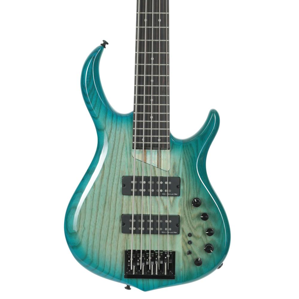Sire Version 2 Marcus Miller M5 Swamp Ash 5 String Bass In Transparent Blue