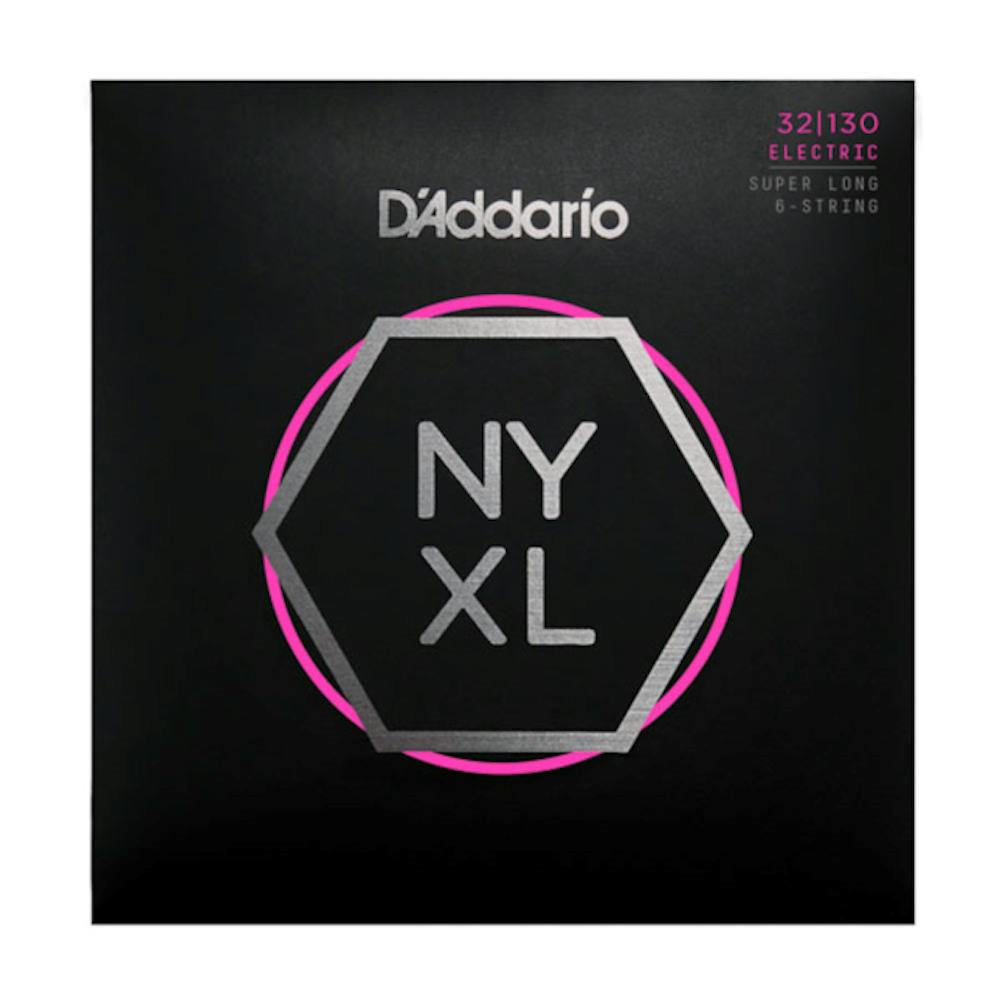 D'Addario NYXL32130SL Regular Light Super Long Scale 6-String Bass Guitar Strings 32-130