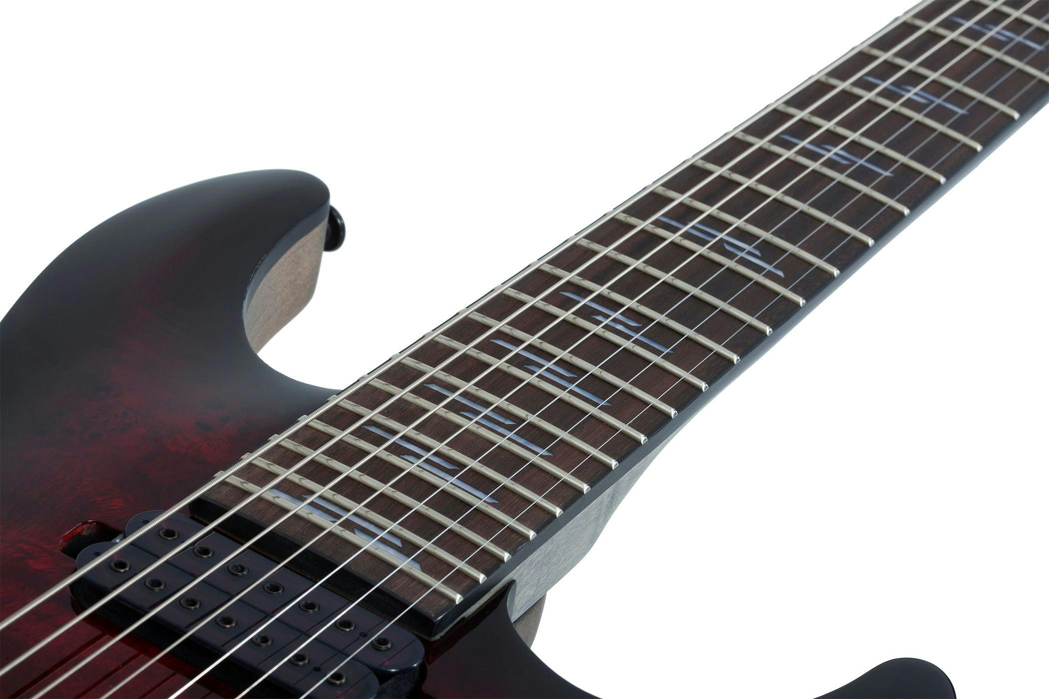 Schecter Omen Elite 7 in Black Cherry Burst - Andertons Music Co.