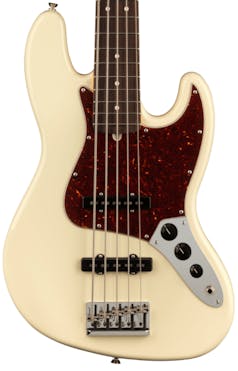 Fender American Professional II Jazz Bass V In Olympic White with Rosewood Fingerboard