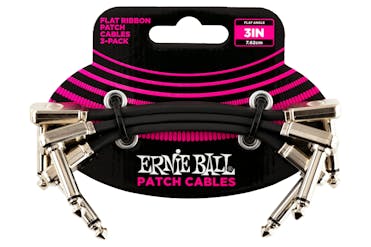 Ernie Ball 3 Inch Flat Ribbon Patch Cable 3 Pack
