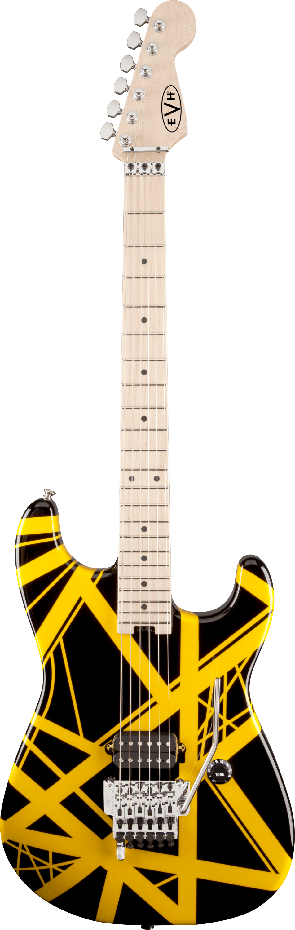 evh guitar yellow