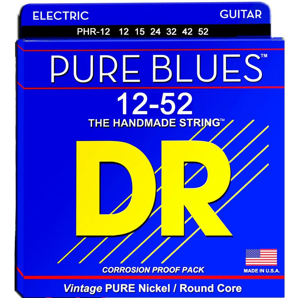 DR Pure Blues Pure Nickel Electric Guitar Strings Extra Heavy 12-52