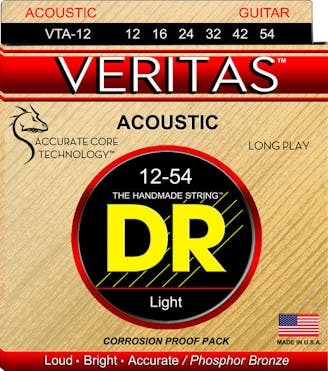 DR Veritas Coated Core Technology Acoustic Guitar Strings Light 12-54