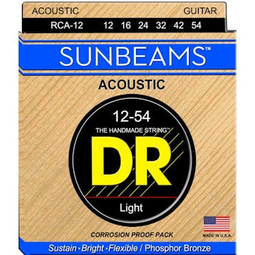 DR Sunbeam Phosphor Bronze Acoustic Guitar Strings Light 12-54