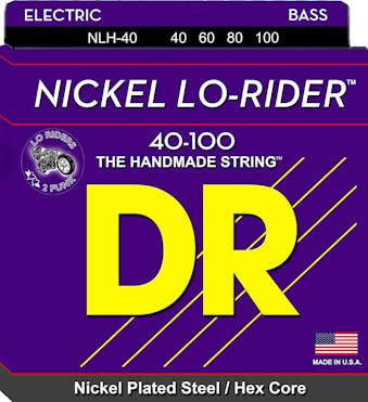 DR Nickel Lo-Rider Nickel Plated Bass Strings Light 40-100