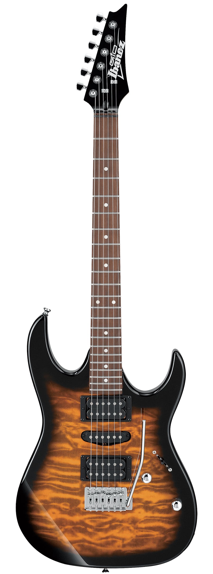 Ibanez GIO Series GRX70QASB Electric Guitar in Sunburst