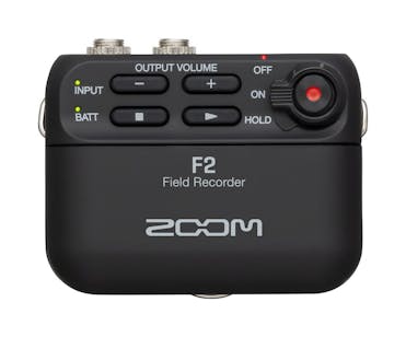 Zoom F2 Compact Field Recorder with Lavalier Mic
