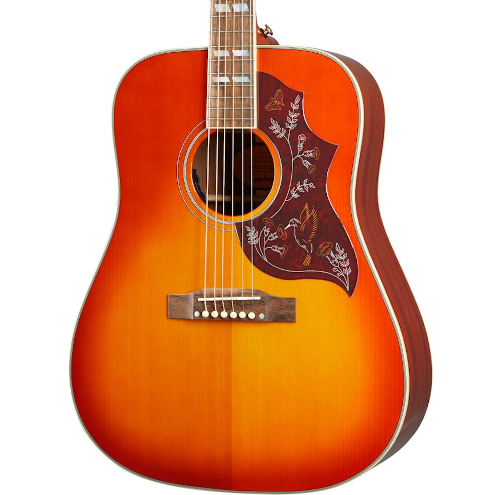 Epiphone Inspired by Gibson Hummingbird in Aged Cherry Sunburst Gloss