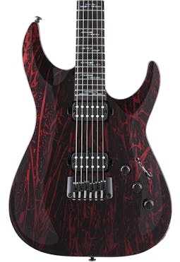 Schecter C-1 Silver Mountain in Blood Moon