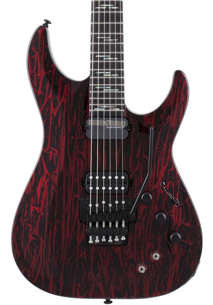 Schecter C-1 FR S Silver Mountain in Blood Moon