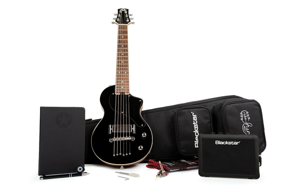 Blackstar Carry-On Deluxe Travel Pack Guitar in Black with Fly 3 Amp