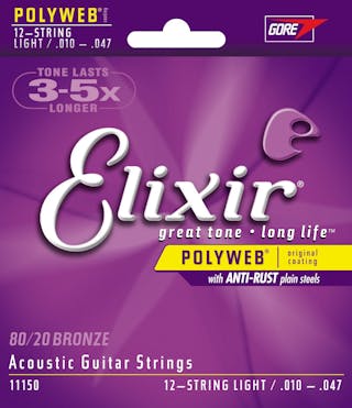 Elixir Polyweb Light 10-47 12 String Acoustic Guitar
