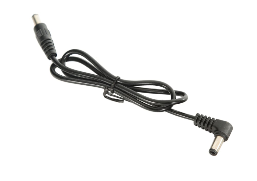 Andertons Pro Sound 150mm DC Power Cable - Straight Jack to Right Angle Jack
