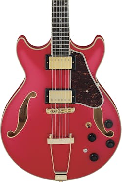 Ibanez AMH90-CRF Artcore Expressionist Hollowbody Electric Guitar in Cherry Red Flat