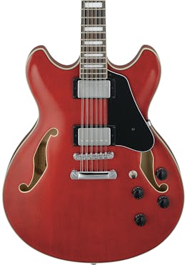 Ibanez AS7312-TCD Artcore 12-String Semi-Hollow Electric Guitar in Transparent Cherry Red