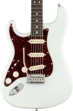 Fender American Ultra Stratocaster Rosewood Fingerboard Left Handed in Arctic Pearl