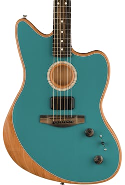 Fender American Acoustasonic Jazzmaster Acoustic/Electric Guitar in Ocean Turquoise
