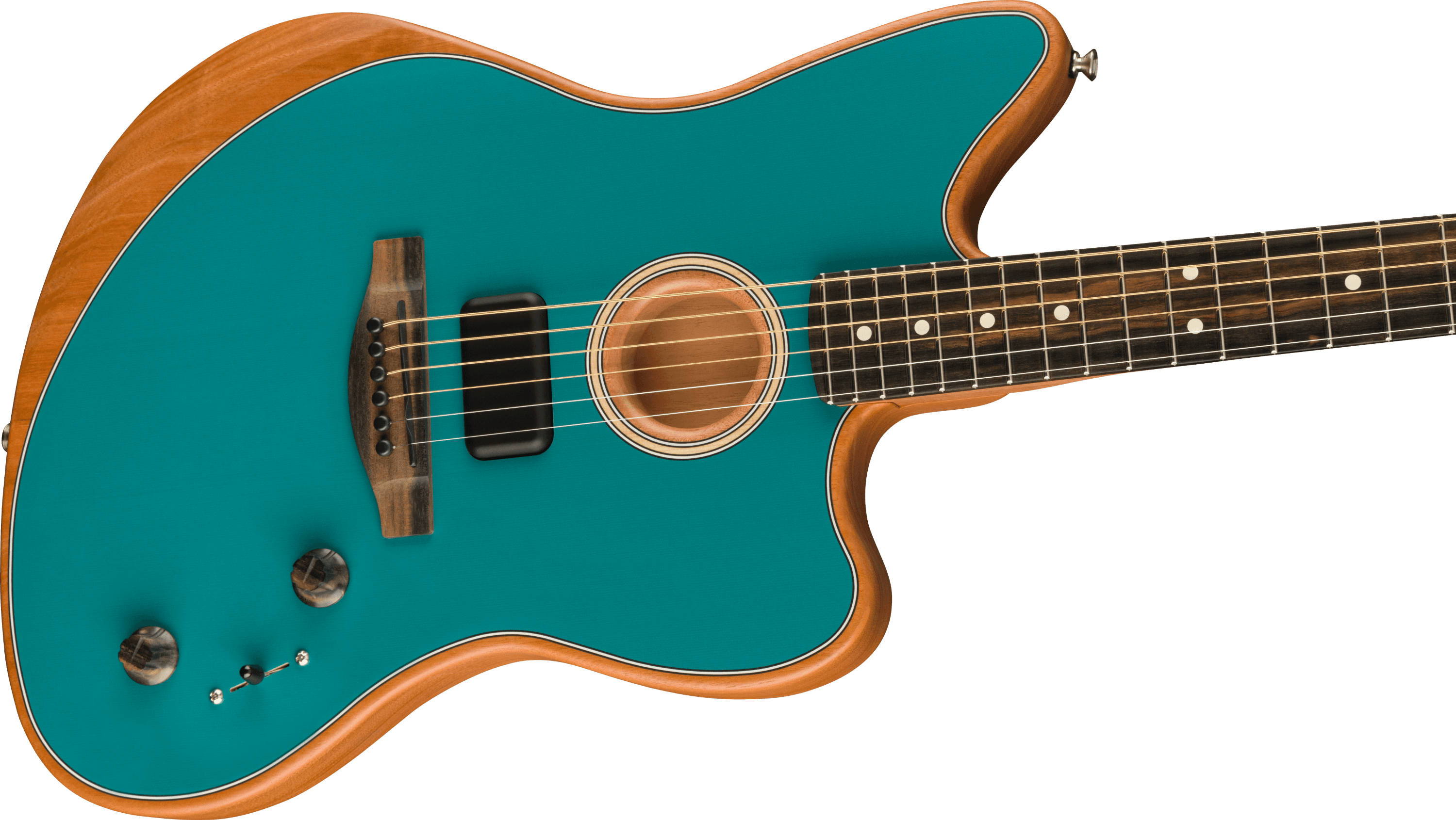 Fender Acoustasonic Jazzmaster Acoustic/Electric Guitar in Ocean Turquoise  - Andertons Music Co.