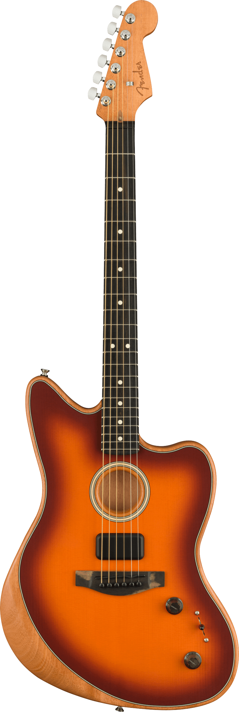 Fender Acoustasonic Jazzmaster Acoustic/Electric Guitar in Tobacco ...