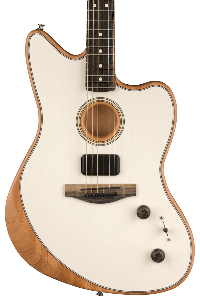 Fender American Acoustasonic Jazzmaster Acoustic/Electric Guitar in Arctic White