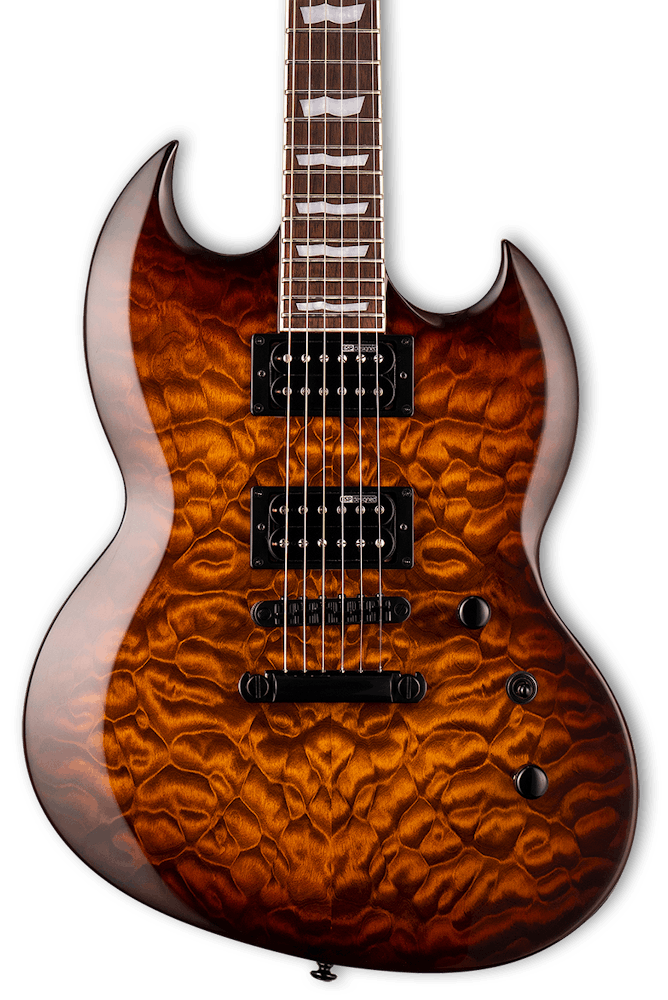 ESP LTD Viper-256 in Dark Brown Sunburst