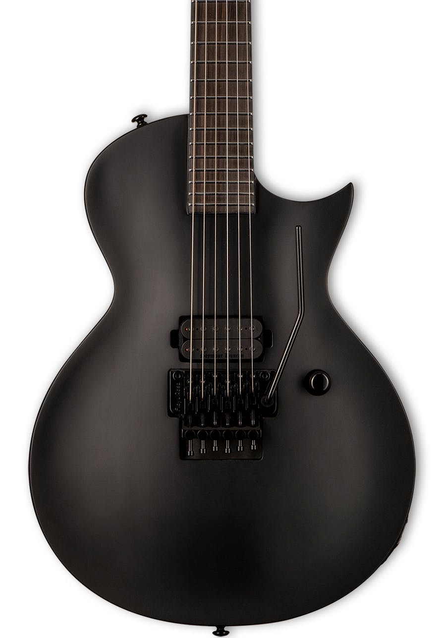 ESP LTD EC-FR Black Metal Electric Guitar in Black Satin