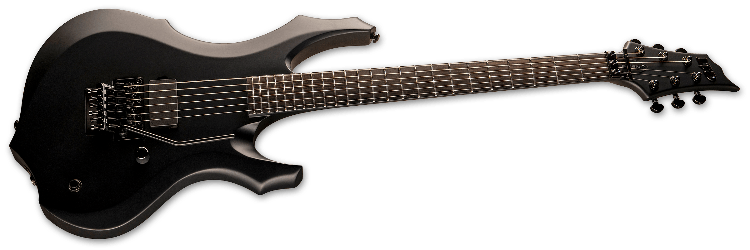Esp Ltd F Black Metal Electric Guitar In Black Satin Andertons Music Co